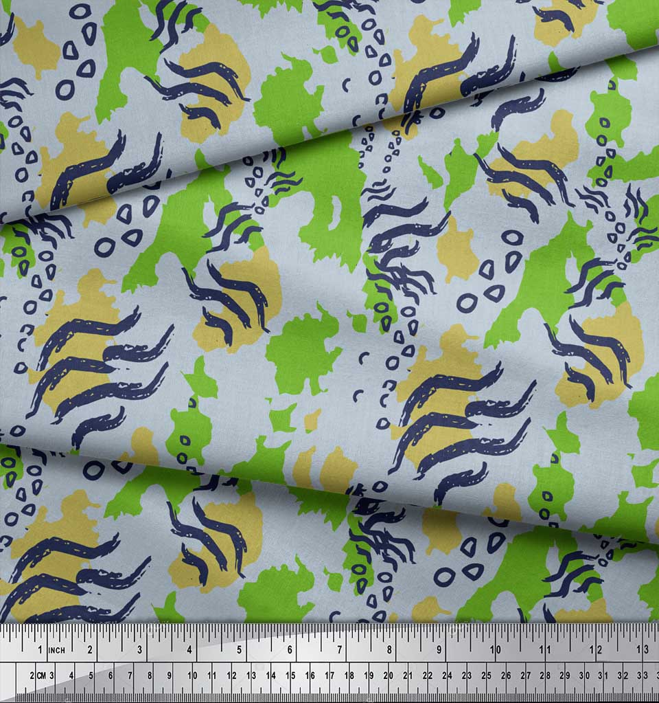 Soimoi Red Japan Crepe Satin Fabric Zebra & Leopard Animal Skin Print Fabric by the Metre 42 Inch