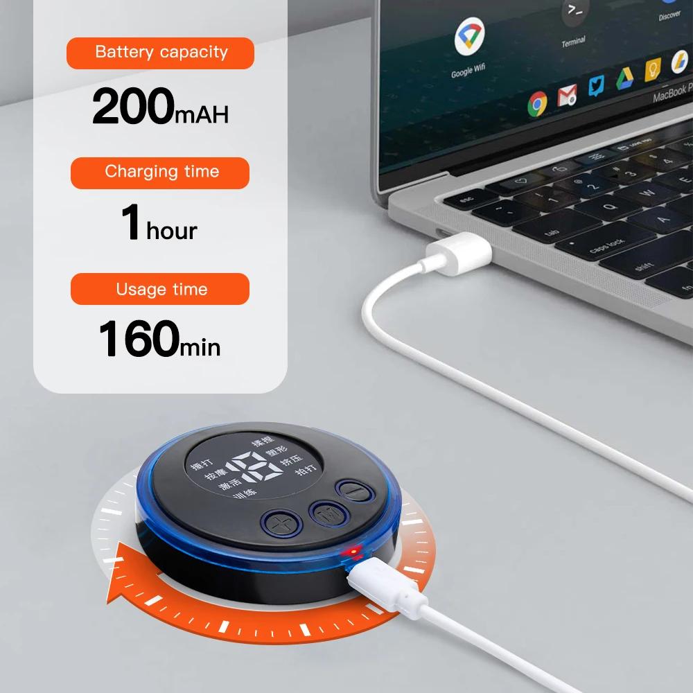 USB перезаряжаемый EMS стимулятор мышц, электрический массаж, облегчение боли, цифровой меридиан, массажер всего тела, фитнес