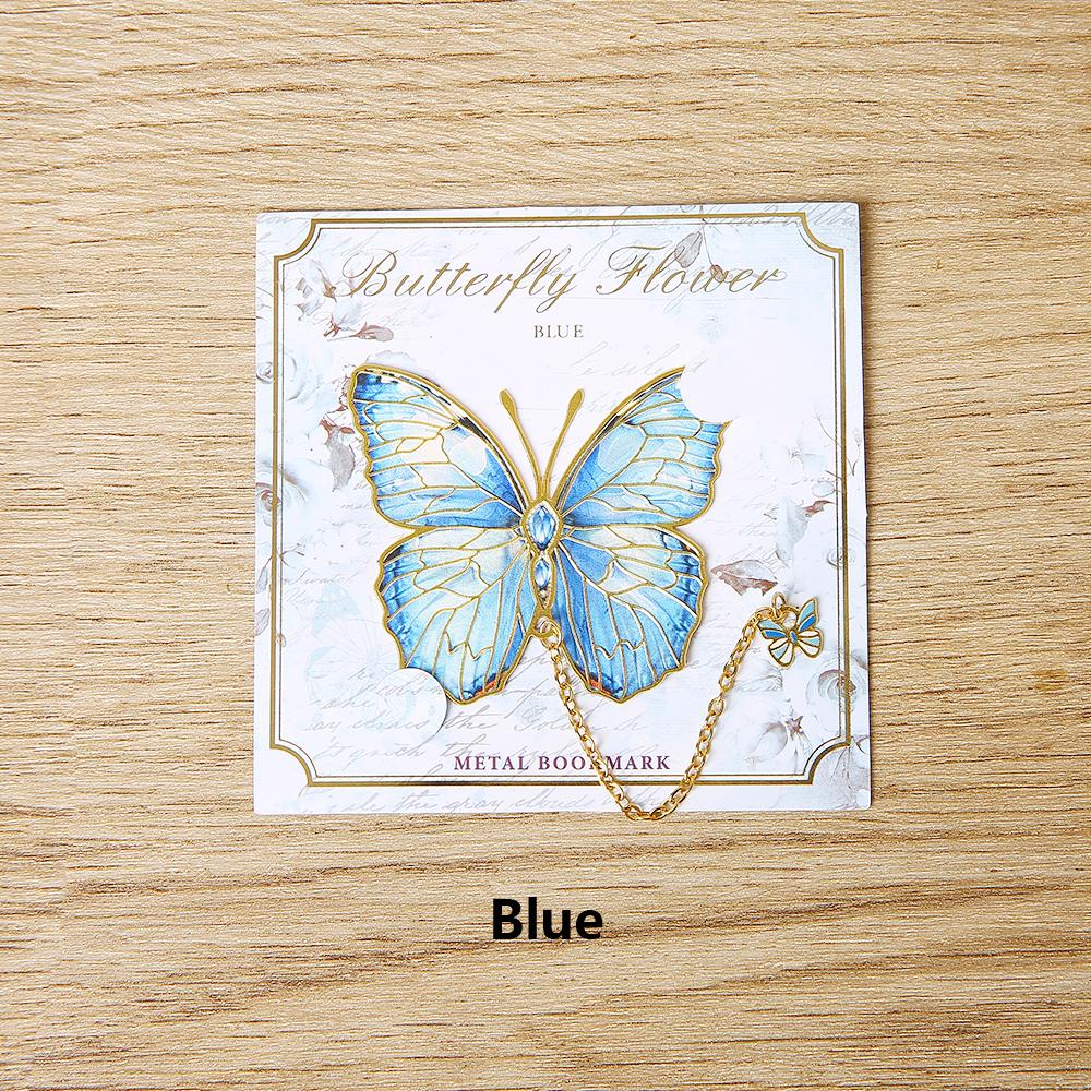 1 шт. Милая бабочка металлическая закладка красочная бронзовая закладка с цепочкой подарки для любителей книг читателей писателей друзей взрослых