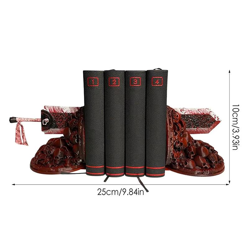 Книжные подставки Берсерк Подставки для книг Украшение Нож для убийства драконов Ограничитель для книг Смола Нескользящие Подходят для письменного стола Домашний декор Подарки