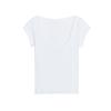 Spring New Women clothes American Style Gyaru Cotton Blended round Neck Super Short sleeve Basic Top 4174320