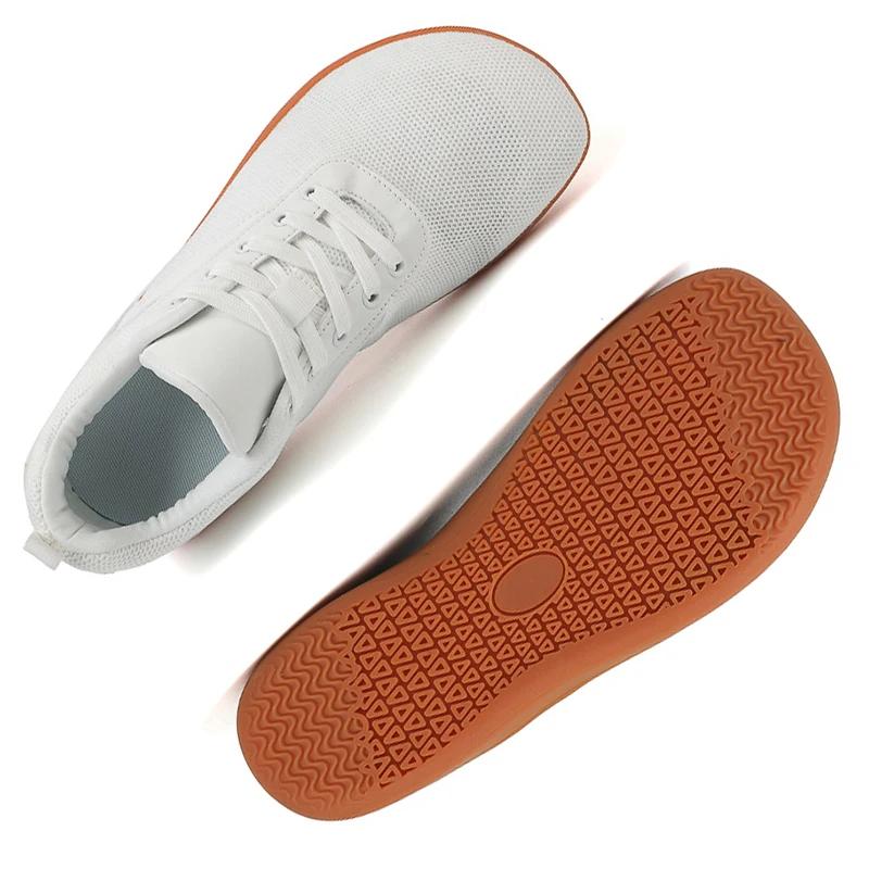 New Men's Wide Minimalist Barefoot Sneakers Unisex Minimalist Artificial Sneakers Lightweight Adjustable Slip On Walking Shoes
