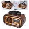 Портативный винтажный радиодинамик, 3-полосный многофункциональный Bluetooth AM FM-радио для использования в помещении и на открытом воздухе