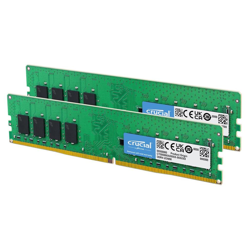 Crucial Desktop Additional Memory 16GB DDR4 CL22 UDIMM 288pin CT2K8G4DFRA32A (8GBx2) 3200MT/s (PC4-25600)