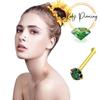 KODY PIERCING 9K Solid Gold Piercing Nose Brooch With Emerald Green Cubic Zirconia 2mm Brooch - Quality Piercing