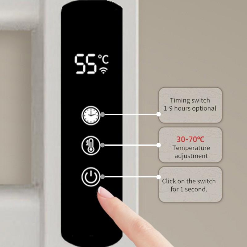 WiFi Интеллектуальный Полотенцесушитель с Постоянной Температурой Полка для Хранения Полотенец из Нержавеющей Стали Вращающаяся Стойка для Полотенец Электрический Полотенцесушитель для Ванной
