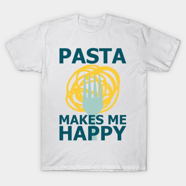 Asian Size Men Black Print T-shirt Funny Pasta Slogan - Funny Food Lover Gift No-Cut Print Cotton Tshirt