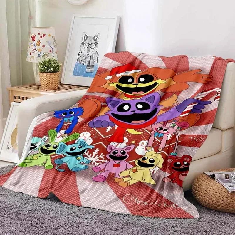 3D-печатное детское одеяло CATNAP DOGDAY с изображением мультяшных улыбающихся зверьков, малышей, супермягкий теплый ковер для спальни, гостиной, дивана, кровати, автомобиля