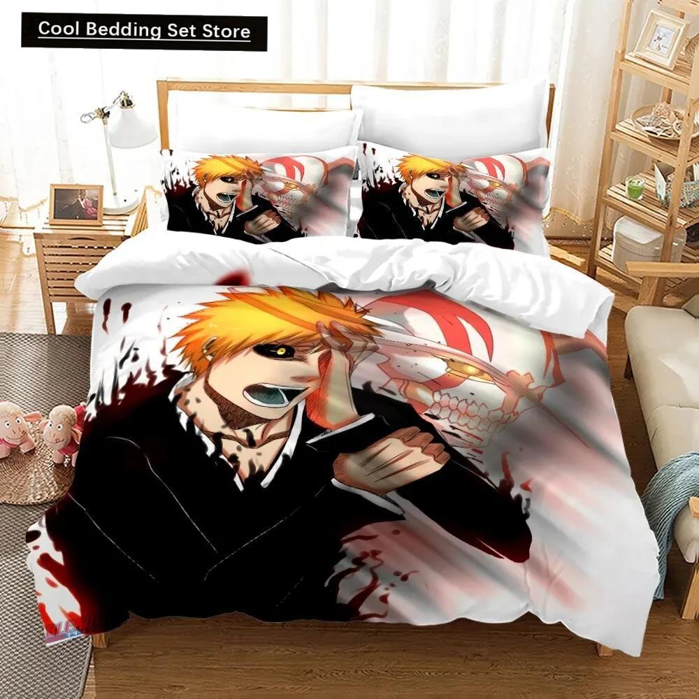 3D аниме Bleach Kurosaki Ichigo пододеяльник наволочка комплект постельного белья двуспальный твин полный двуспальный двуспальный двуспальный комплект постельного белья для взрослых и детей пододеяльник