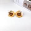 Fashion Children'S Sunglasses Flowers Cute Travel Concave Shape Sunscreen Uv Protection Baby Sunglasses Glasses