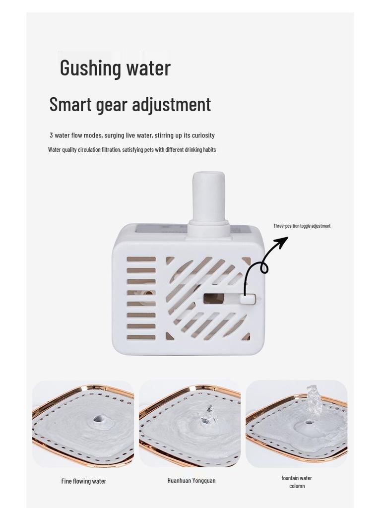 Умный автоматический фонтан для воды для кошек большой емкости с циркуляционной фильтрацией