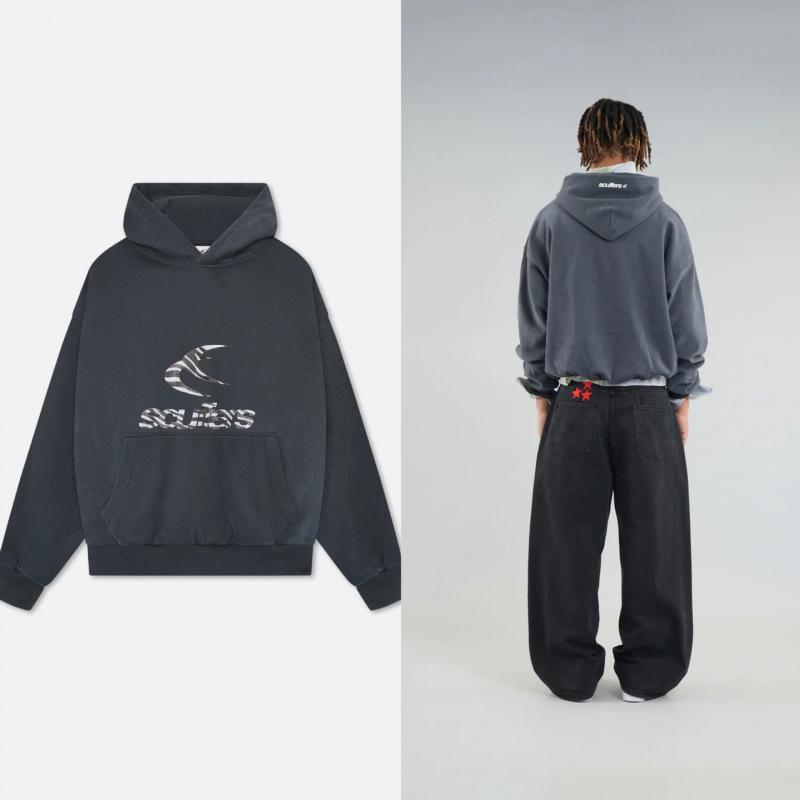 Unisex Trendy Loose-Fit American Letter Hoodie