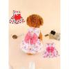 Summer Princess Dog Dress For Small Medium Dogs - Cute Printed Bowknot Lace Pet Skirt | Fashionable Puppy Apparel For Poodle Chihuahua & Small Breeds