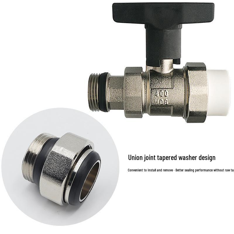 Dual-Use All Copper High Flow Ball Valve for AC and Floor Heating