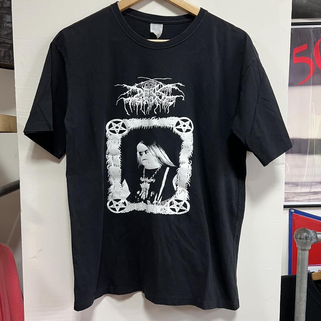 Винтажная футболка Darkthrone Taakeferd 1990-х годов, европейская, с боковым швом, Zephyrous Black, размер M