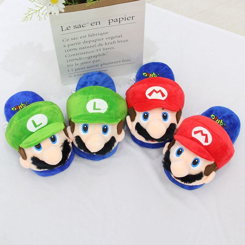 Super Mario Winter Warm Plush Men's Loafer Shoes Non-slip Comfy