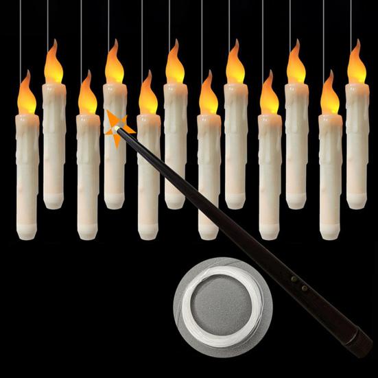 12 шт. подвесных плавающих свечей с пультом дистанционного управления Magic Flameless Taper