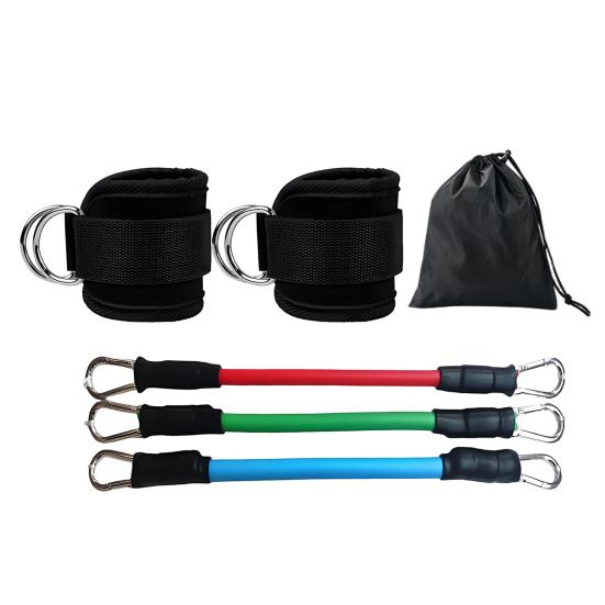 Фитнес ремешок на лодыжку с 3 эспандерами для тренировки ягодиц, тренировки ног, махов назад, ягодиц, отводящих мышц бедра, упражнений для тела, эспандеры для лодыжек с манжетами