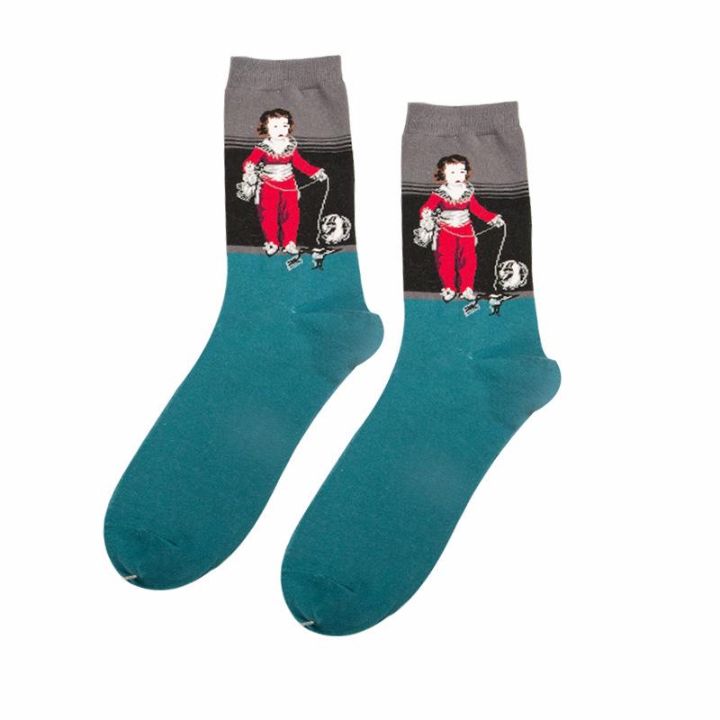 New Arrival Fashion Socks Crew Cotton Socks Famous Oil Painting Art Socks Women Men Unisex Socks