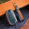 Чехол для ключа Volkswagen: Кожаный складной чехол для Tiguan, Lavida, Sagitar, Bora (2017)