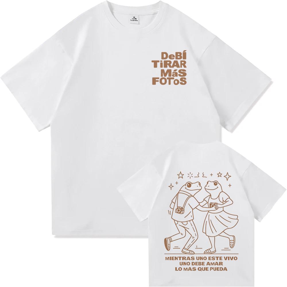 Rapper Bad Bunny Debi Tirar Mas Fotos Dtmf Merch T Shirts Unisexs Clothing Fashion Harajuku Tshirt Casual Short Sleeve Tshirts