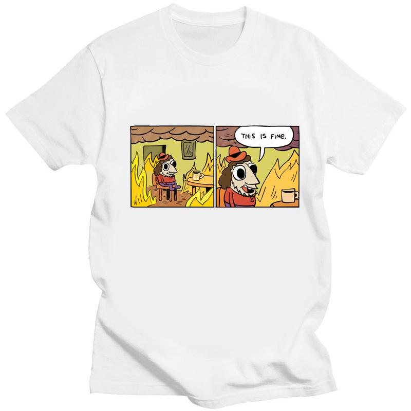 Kawaii футболка «Это прекрасно, все будет хорошо» Meme креативная футболка подарок для друзей Harajuku футболка унисекс одежда унисекс