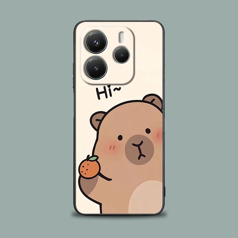 Чехол для телефона для Xiaomi Redmi 15C 14C 12C 13C 4G Redmi Note 15 14 13 12 11 10 Pro Plus 5G 12S Силиконовый Мягкий Чехол Капибара Милый