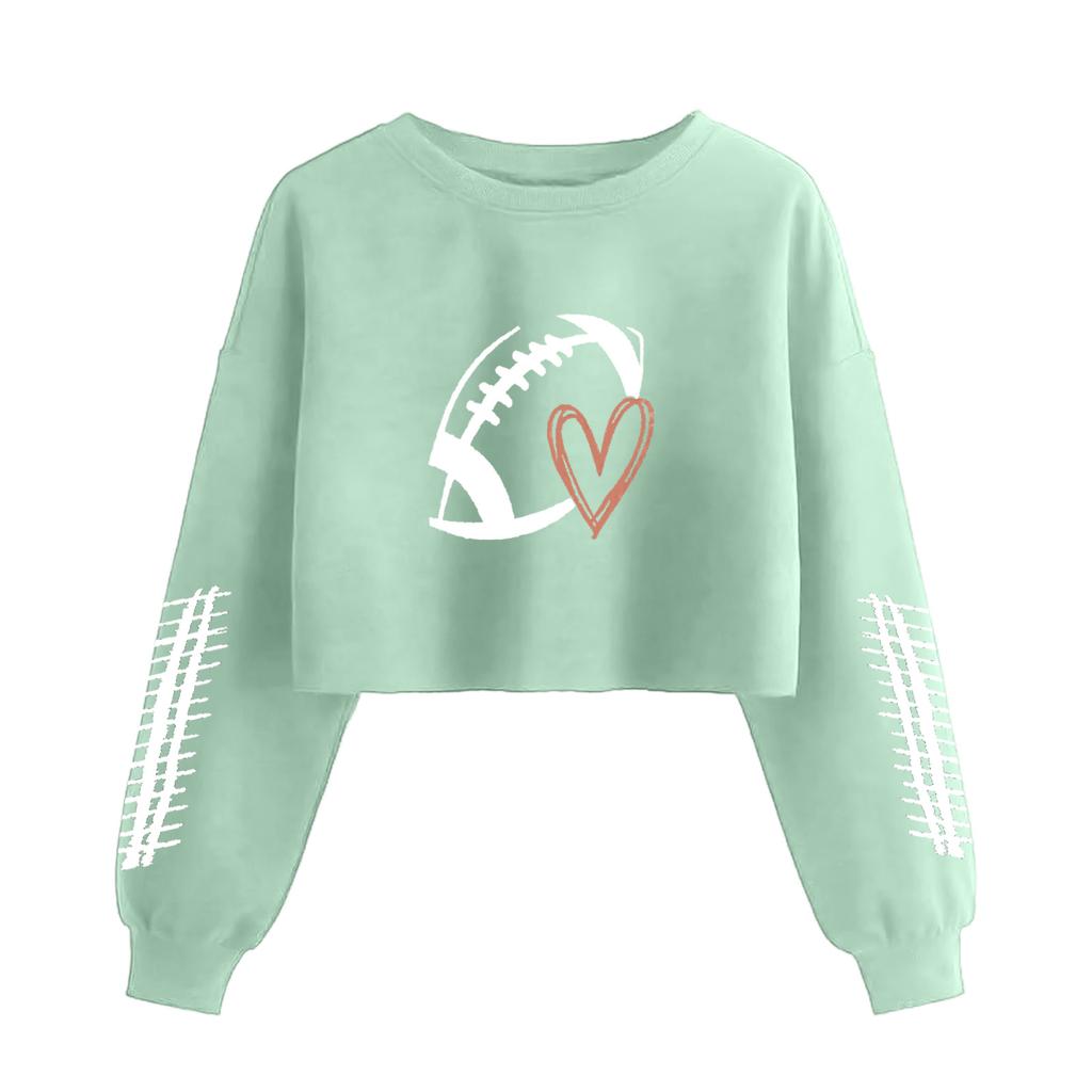 Женский модный пуловер с длинным рукавом и принтом в стиле ретро, открывающий живот