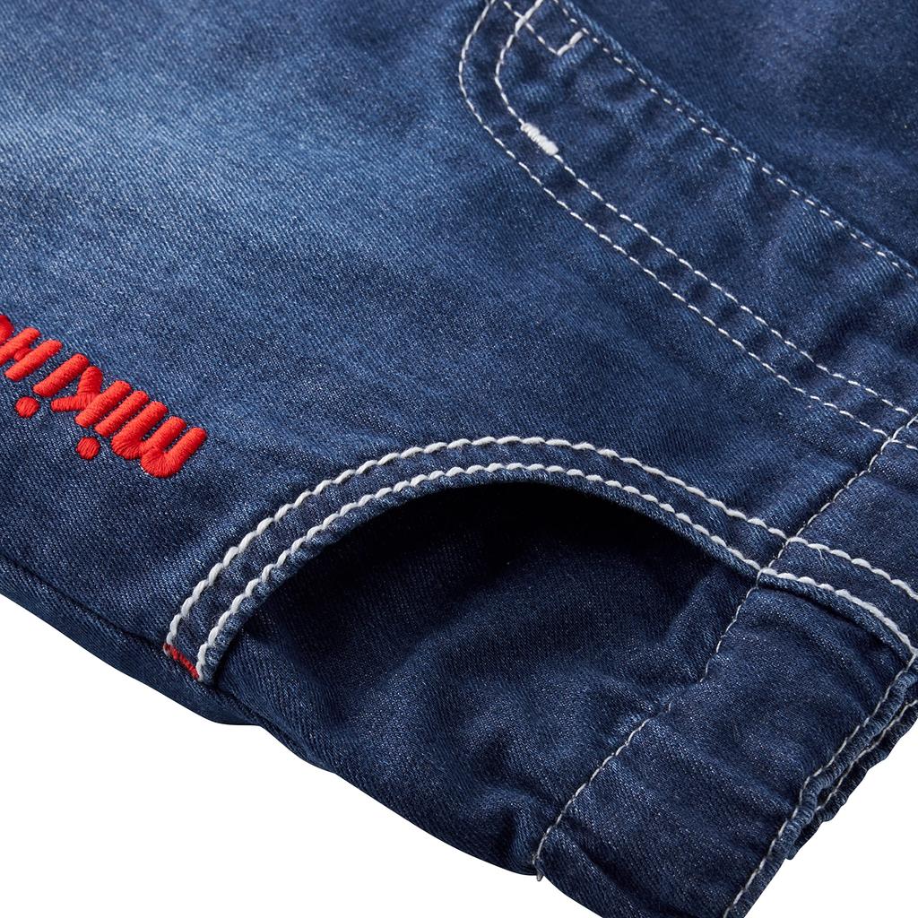 MIKI HOUSE Укороченные однотонные брюки для мальчиков и брюки цвета индиго, Логотип, Цвет, Простой, Для девочек, Для малышей, Для детей, Детская одежда, Детский сад, Школа, Брюки,