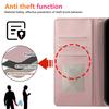 For iPhone 16 Pro Case RFID Blocking Wallet Stand Rhombus Leather Phone Cover with Wrist Strap