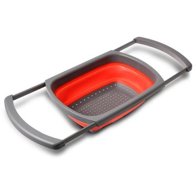 Сливная корзина Дуршлаг над раковиной Складной фильтр для охлаждения Удлинительная ручка