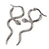 Stainless Steel Snake Large Long Silver 18KGP Gold Metal Allergy Both Ears Earrings, Earrings, Earrings, Earrings, Gold, Silver,