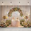 1 шт. Элегантный цветочный арочный полиэстеровый фон для свадеб, праздничных вечеринок, домашних и садовых торжеств, студийного фона и мероприятий на открытом воздухе