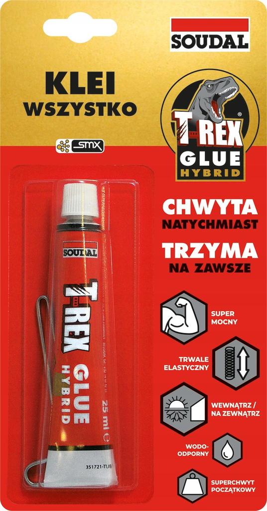 Soudal T-Rex Universal Hybrid Mounting Glue 25ml Strong Grip