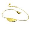 [P7923] - Golden 'Boho' Steel Designer Bracelet (feather) - 20x7 Mm