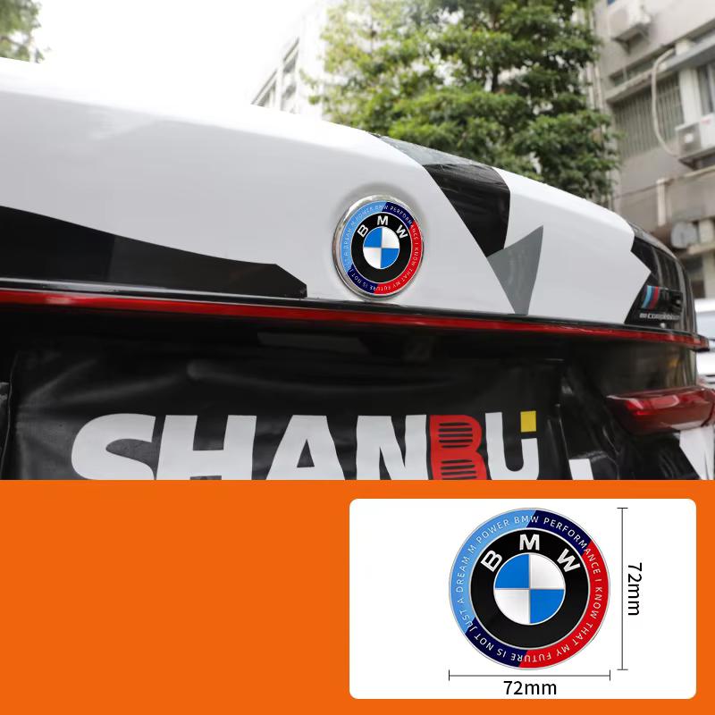 Наклейка на автомобиль BMW M E46 E60 A 72/81 мм Капот Автомобиля Передняя Задняя Крышка Багажника Рулевое Колесо Шильдик Значок Заменяемая Наклейка BMW G30 E36 F20 E46 QBT-BMW A1