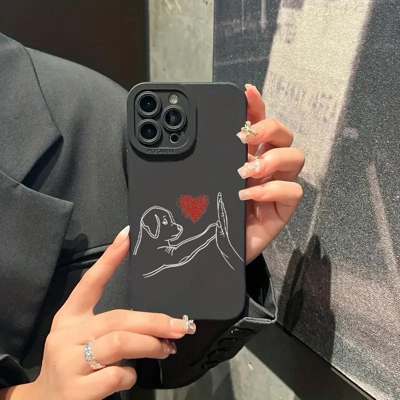 Силиконовый чехол для телефона Cat Dog High Five для iPhone 15 16 Pro Max 14 13 12 11 X XS XR 7 8 Plus SE 16E, противоударный, мягкий чехол