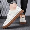 Men Top Layer Cow Leather Small White Shoes Casual Shoes Fashion Men Leather Sneakers Breathable Spring Men Designer Men Loafers