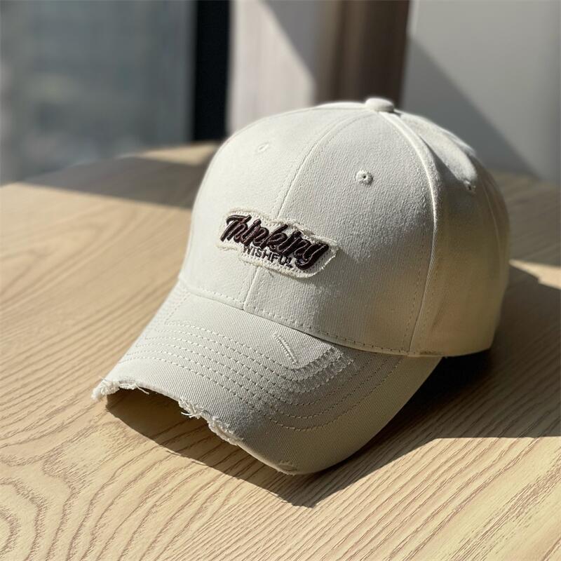New Embroidery Thinking Spring and summer hard-top baseball hats for women in Korean style, which highlight the face and feature a small duckbill