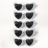5pcs Women's Heart-Shaped Cat-Eye Fashion Glasses - Black Retro Plastic Frame Decorative Glasses for Party Wedding