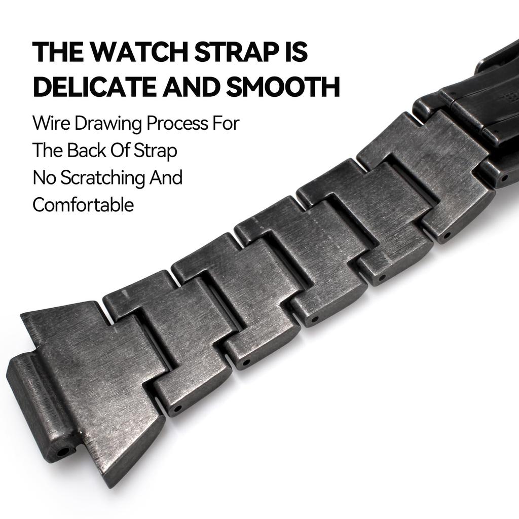 Retro Metal Watch Band with Watch Case for Casio and and Bracelet 316 Stainless Steel Watch Bezel MOD Kit G-SHOCK GX56, GX-56BB, GWX56, GWX-56BB,