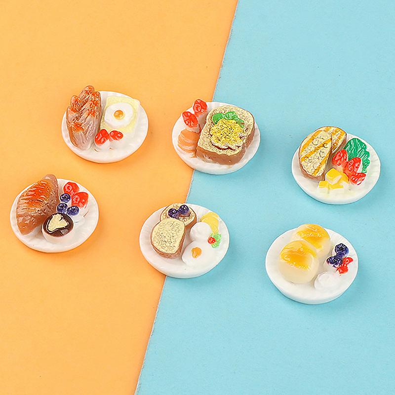 6 шт. Мини-блюдо для димсамов, миниатюрный ландшафтный декор для сада фей, аксессуары, украшения для кукольного домика