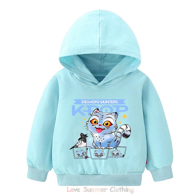 Худи K-pop «Охотники на демонов» для девочек 4-14 лет, принт HD, 100% полиэстер, пуловер, повседневная толстовка для девочек, осень, много цветов, оптовая скидка