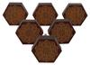 IBA Indianbeautifulart Brown Engraved Knobs Pack of 10 Wooden Wardrobe Door Knobs Drawer