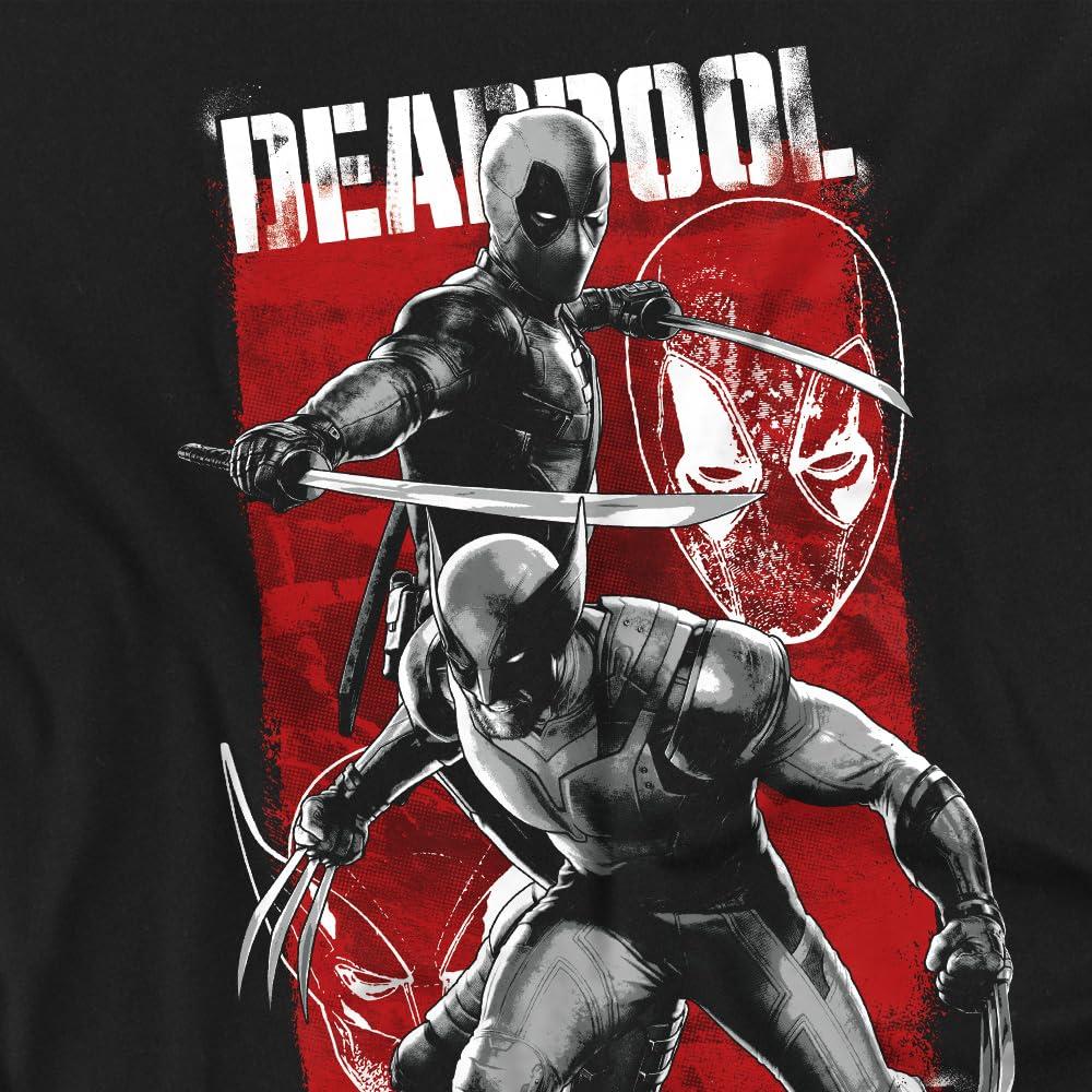 Футболка мужская файтинг Дэдпул и Росомаха