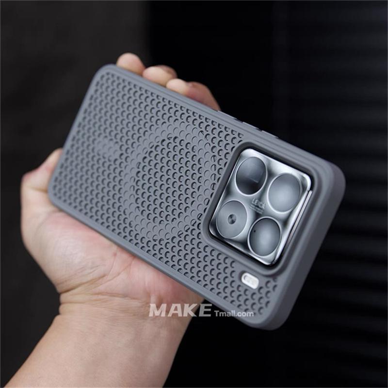 Охлаждающий магнитный чехол для Xiaomi 15 14 13 Mi 13T Pro POCO F6 F5 F5Pro 5G для MagSafe, защитная задняя крышка-бампер с сотовой сеткой