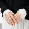 Идеальное Сочетание Весенний Съемный Свитер с Рукавами Декоративные Рукава Кружево Двойная Оборка Манжета Осень Универсальная Накладная Манжета 1 Пара