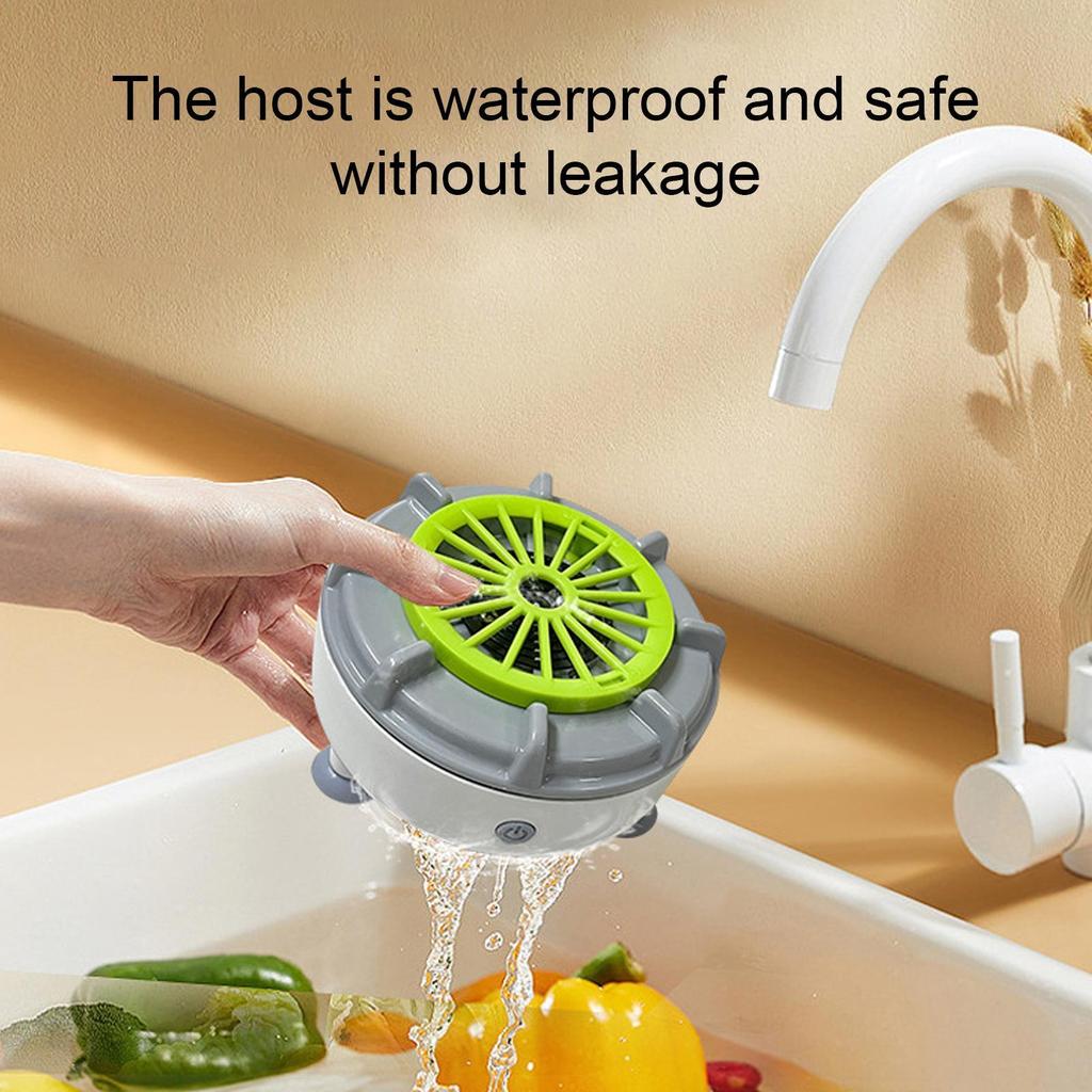Портативная машина для чистки фруктов и овощей Автоматический турбинный очиститель Водонепроницаемая электрическая мойка для продуктов для мяса морепродуктов ягод