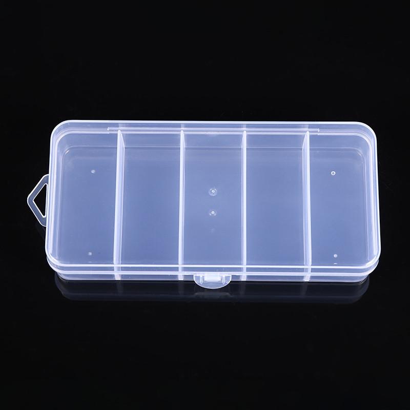 Portable Transparent Plastic Storage Box Compartment Container For Beads Jewelry