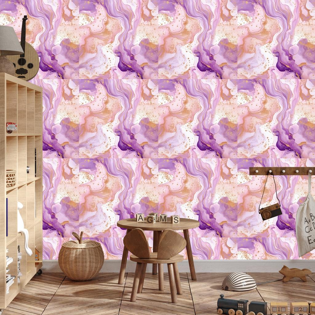 Powder pink and coral ink wallpaper for living room and bedroom 50x1000